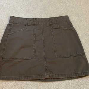Forever 21 army green cargo skirt